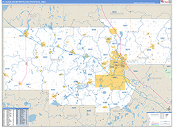 St. Cloud Metro Area Wall Map Basic Style 2026